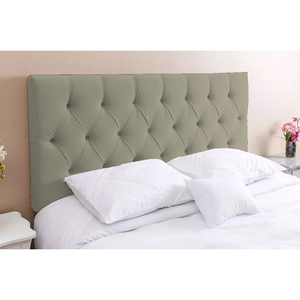 Cabeceira Santo Box Suede Bege 123x88x10