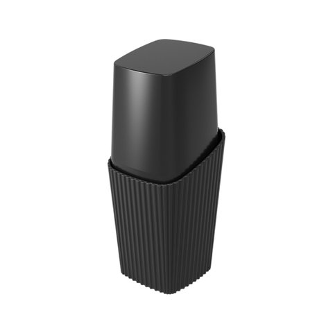 Porta Escova de Dentes com Tampa Coza New Square Preto