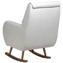 Ver imagem 7 de Poltrona de Amamentação com Balanço Base Milka Sky D02 Linho Branco C-419 - Lyam Decor