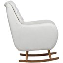 Ver imagem 6 de Poltrona de Amamentação com Balanço Base Milka Sky D02 Linho Branco C-419 - Lyam Decor