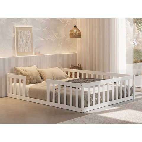 Cama Infantil Montessoriana Queen Cor Branco Nemargi