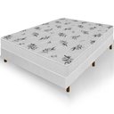 Ver imagem 2 de Cama Box Branca + Colchão Casal Castelar Branco Espuma D33 Bordado 138x188x51cm
