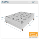 Ver imagem 3 de Cama Box Branca + Colchão Casal Castelar Branco Espuma D33 Bordado 138x188x51cm