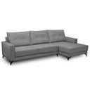 Ver imagem 1 de Sofá 4 Lugares com Chaise Direito 265cm Soreh F05 Veludo Prata - Mpozenato