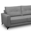 Ver imagem 3 de Sofá 4 Lugares com Chaise Direito 265cm Soreh F05 Veludo Prata - Mpozenato