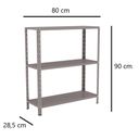 Ver imagem 3 de Estante Aço 3 Prateleiras Livros Cozinha Quarto Eaf007 Cinza