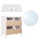 Ver imagem 7 de Gabinete Armário Banheiro Ditália com Pia + Espelho BN-01 cor:branco