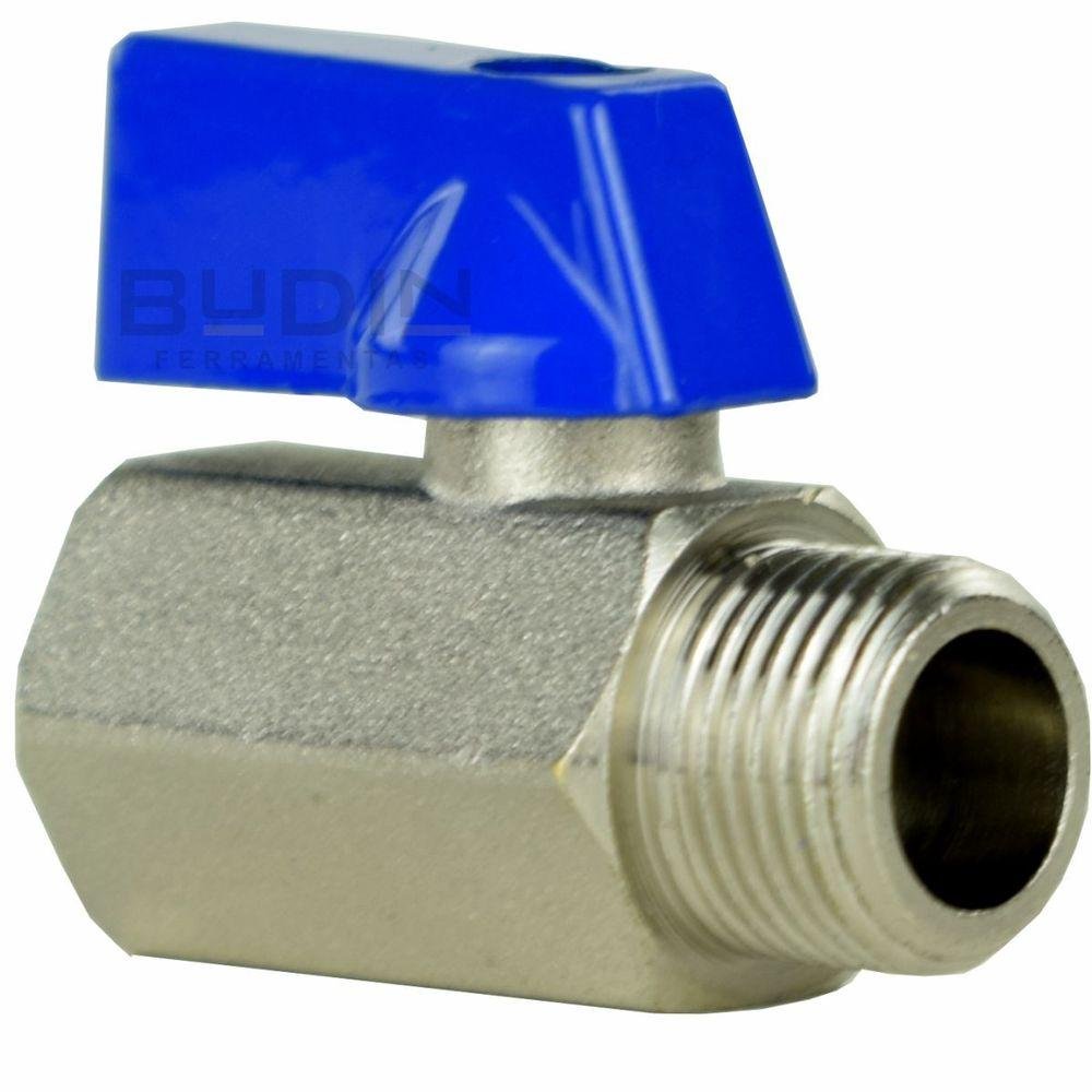 Registro Válvula Esfera Mini 1/2" Macho X 1/2" Fêmea - 1