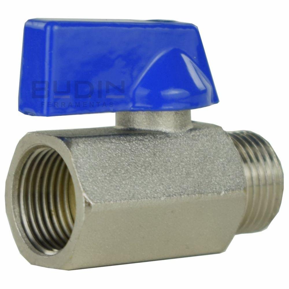 Registro Válvula Esfera Mini 1/2" Macho X 1/2" Fêmea - 2