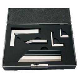 Jogo Esquadros 5 Peças Esquadro 25x20 Mm e 40x28 Mm Riscador 60x8x8 Mm Régua de Fio 100 Mm e Esquadr - 1