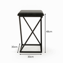 Ver imagem 4 de Banqueta Z Baixa 48cm com Armação de Metal Preto Estofado Preto