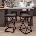 Ver imagem 1 de Banqueta Z Baixa 48cm com Armação de Metal Preto Estofado Preto