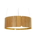 Ver imagem 2 de Pendente Fox Lustres 661 Cilíndrico Ø50x21cm Madeira, Mdf, Acrílico, Cabo de Aço 4xe27 Cor:straw