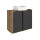 Ver imagem 1 de Gabinete de Banheiro 80cm Antônia com 2 Portas e Cuba Branca