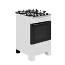 Ver imagem 2 de Fogão de Piso 4 Bocas Smart Glass Branco com Mesa de Vidro e Forno 50L - Realce