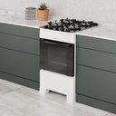 Ver imagem 7 de Fogão de Piso 4 Bocas Smart Glass Branco com Mesa de Vidro e Forno 50L - Realce