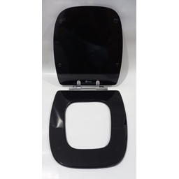 Tampa De Vaso Sanitário Laqueado Fit / Versato Celite Preto - 4