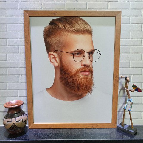 Quadros Barba Barbearia 35cmx45cm Modelo 7