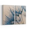 Kit 02 Telas Canvas Quadros Decorativos 120X90 -Dente de Leão Gotas Azuis - 1