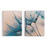 Kit 02 Telas Canvas Quadros Decorativos 120X90 -Dente de Leão Gotas Azuis - 3