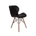 Ver imagem 2 de Conjunto Mesa de Jantar Juliette Preta 135cm com 6 Cadeiras Slim - Preta