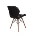 Ver imagem 4 de Conjunto Mesa de Jantar Juliette Preta 135cm com 6 Cadeiras Slim - Preta