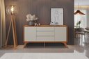 Ver imagem 6 de Buffet Sinus 2 Porta 3 Gavetas - Mv - Rei de Casa Naturalle/off White