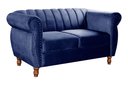 Ver imagem 2 de Namoradeira Decorativa Chesterfield Sofá Realeza Vintage - Suede Azul Marinho