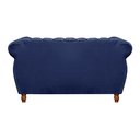 Ver imagem 3 de Namoradeira Decorativa Chesterfield Sofá Realeza Vintage - Suede Azul Marinho