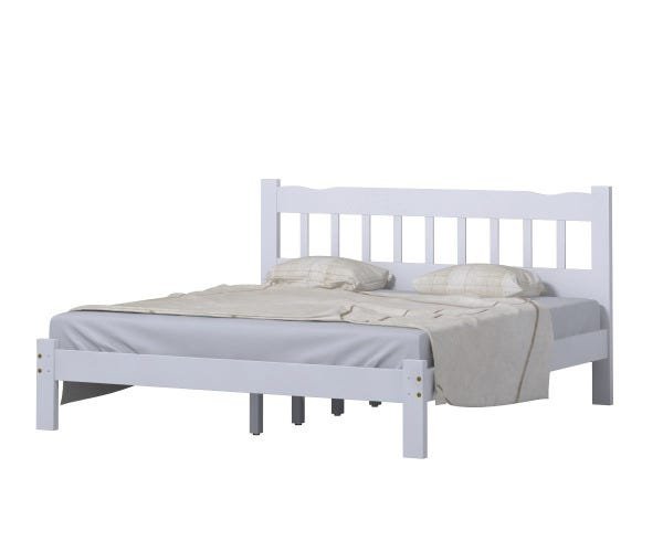 Cama King Size Madeira Reforçada Perola Cor Branco - 3