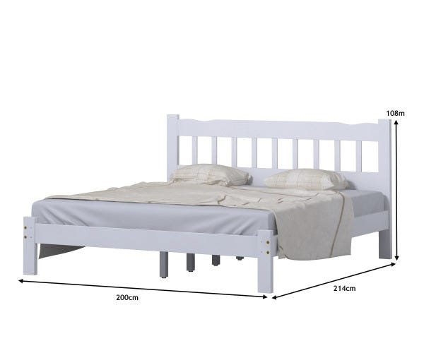 Cama King Size Madeira Reforçada Perola Cor Branco - 2