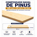 Ver imagem 3 de Compensado de Pinus Naval (160cm x 54cm x 20mm)
