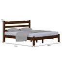 Ver imagem 2 de Cama King Size Madeira Reforçada Cor Castanho