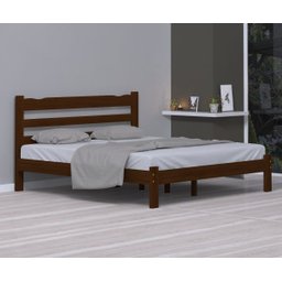 Cama King Size Madeira Reforçada Cor Castanho - 1
