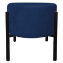 Ver imagem 3 de Kit 2 Puffs Iron Suede Base Preto Palito D’Rossi - Azul Marinho