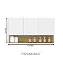 Ver imagem 4 de Armário Aéreo Cozinha 120 Cm Line 3 Portas Freijó/supremo - Kits Paraná