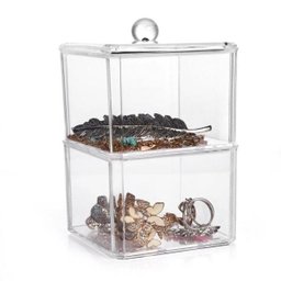 Potes Porta Algodão E Cotonete De Acrílico Organizador 41 - 4