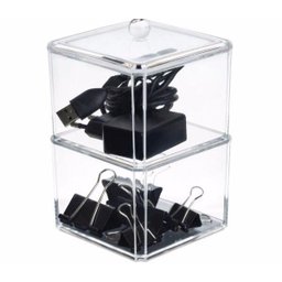 Potes Porta Algodão E Cotonete De Acrílico Organizador 41 - 1