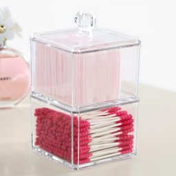 Potes Porta Algodão E Cotonete De Acrílico Organizador 41 - 10