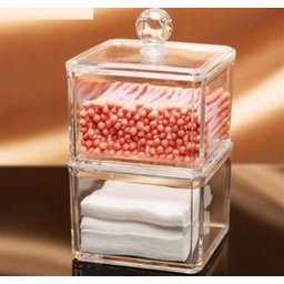 Potes Porta Algodão E Cotonete De Acrílico Organizador 41 - 6