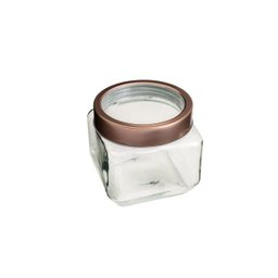 Pote De Vidro Com Tampa De Acrílico Gold Rose 800Ml - Lyor - 1