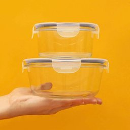 Pote Refratário Redondo com Tampa 800ml Mor Glass Forno Micro-ondas e Freezer - 6