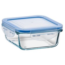 Pote Hermético Vidro Transparente Quadrado - 1