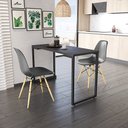 Ver imagem 2 de Mesa de Cozinha Porto Preto 120 cm com 02 Cadeira Eiffel Preto - D’Rossi