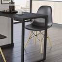 Ver imagem 3 de Mesa de Cozinha Porto Preto 120 cm com 02 Cadeira Eiffel Preto - D’Rossi