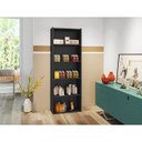 Ver imagem 6 de Estante Livreiro para Livros Prateleiras Luiza 60cm MDP Preto Fosco Sala Escritório