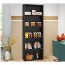 Ver imagem 2 de Estante Livreiro para Livros Prateleiras Luiza 60cm MDP Preto Fosco Sala Escritório