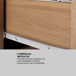 Mesa de Cabeceira 04 Gavetas Presence 9070 Amendola Touch Demobile - 5