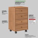 Ver imagem 4 de Mesa de Cabeceira 04 Gavetas Presence 9070 Amendola Touch Demobile