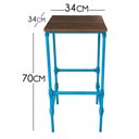 Ver imagem 2 de Banco de Ferro Liso Artesanal Simples para Balcão Alto de Bar Libertas Rosas Artesanato Banqueta Sim